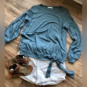 NWT! Light Blue Baker Top